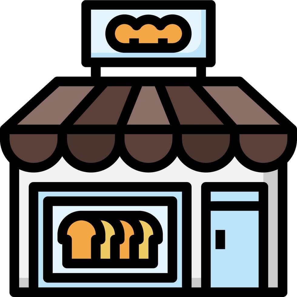 A bakery shop with bread on display vector