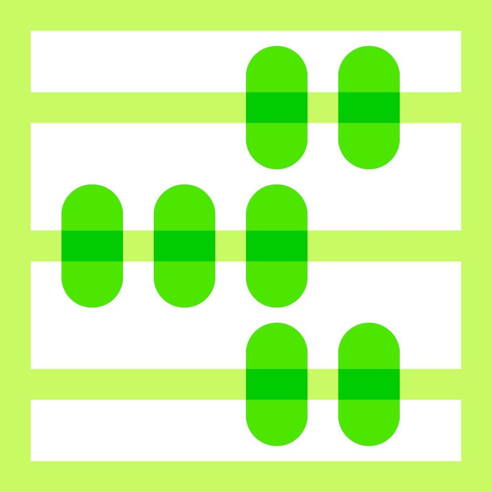 A green square with four circles on it vector