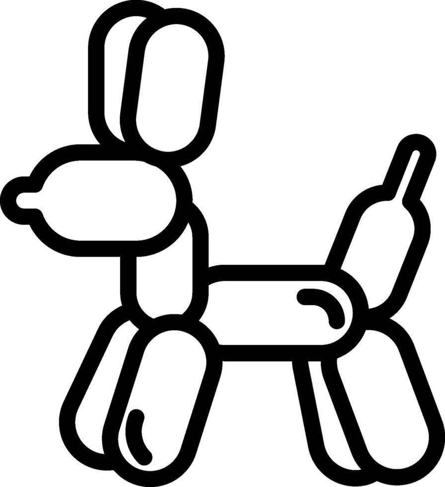 A balloon dog with a bottle of wine in its mouth vector