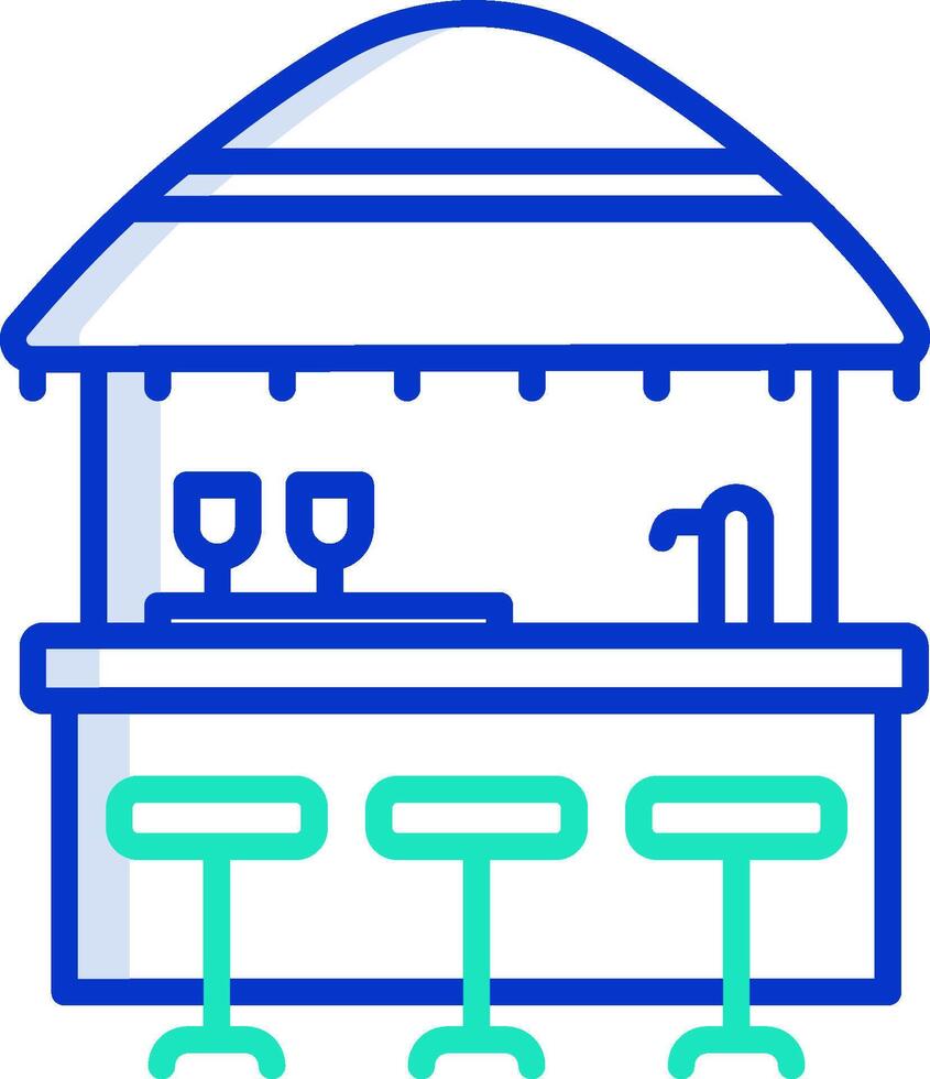 A bar with a table and chairs vector