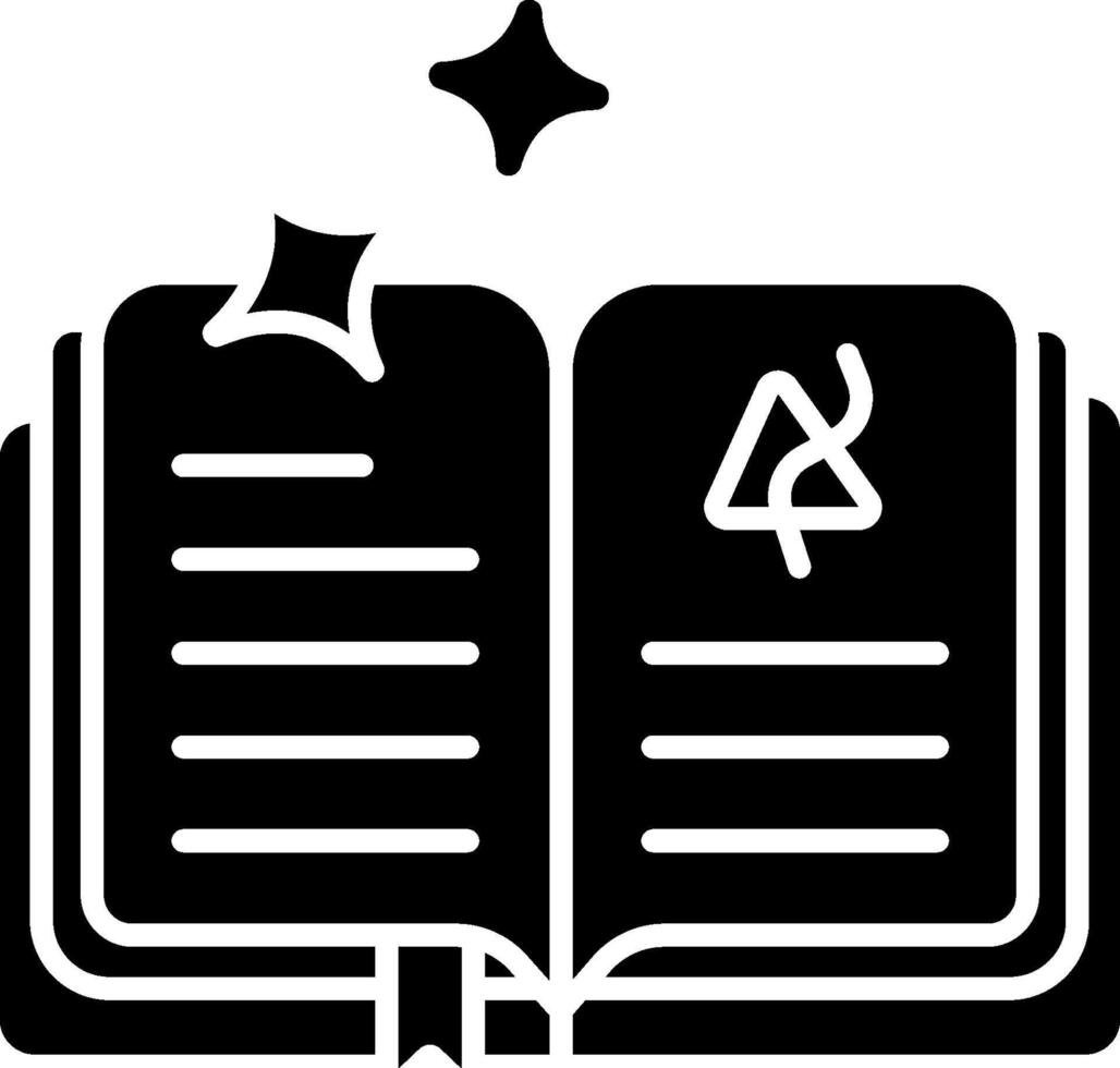 An open book with stars on it vector