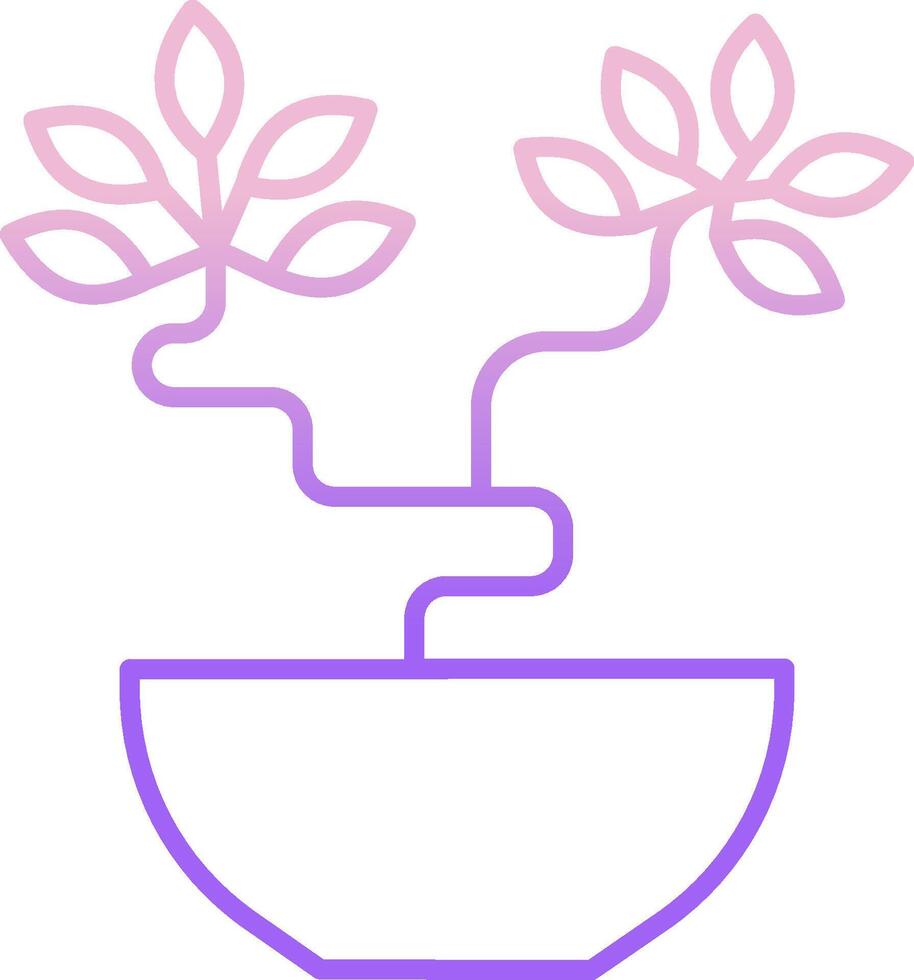 A purple and pink flower in a bowl vector