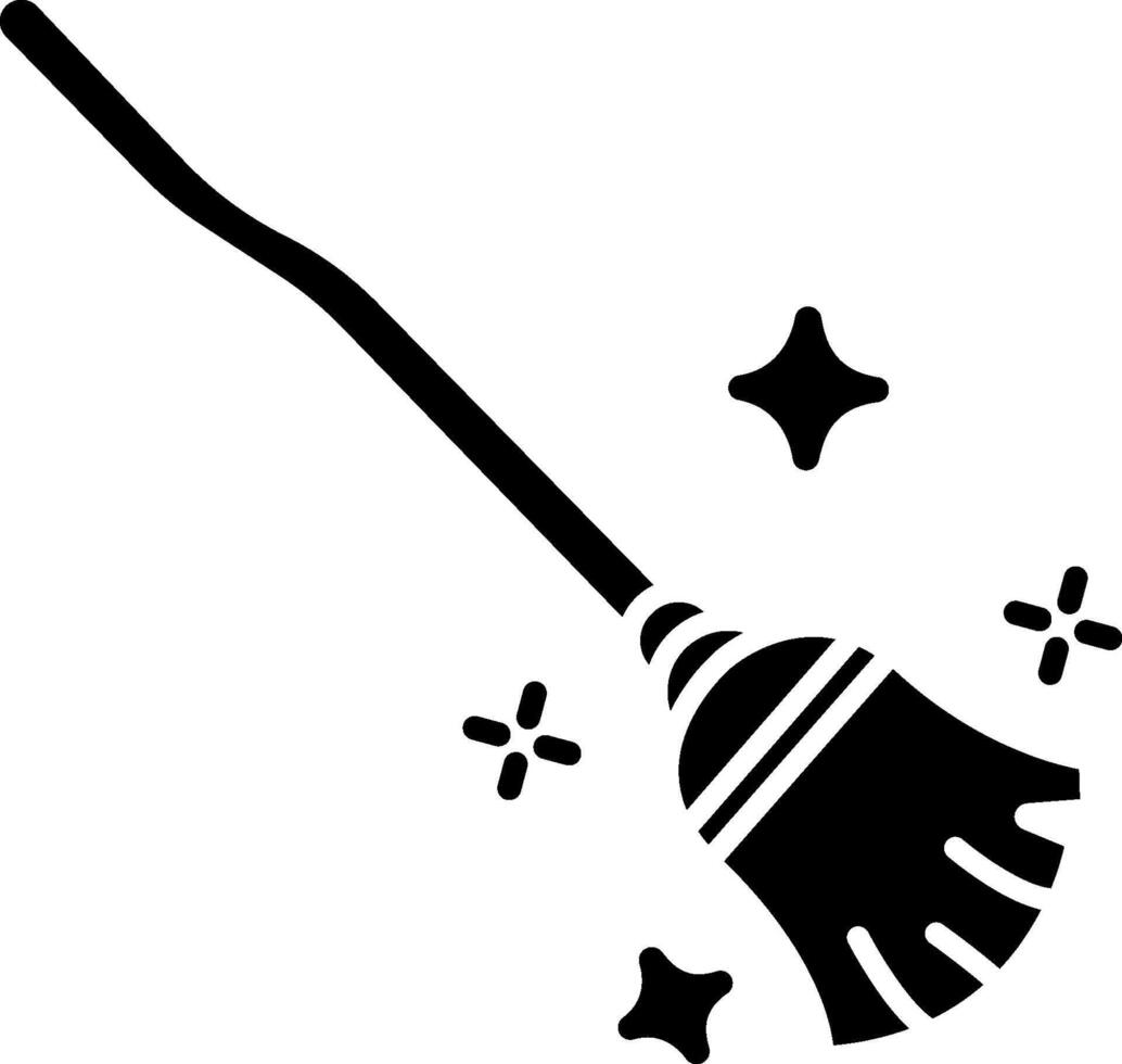 A broom with stars and a star on it vector