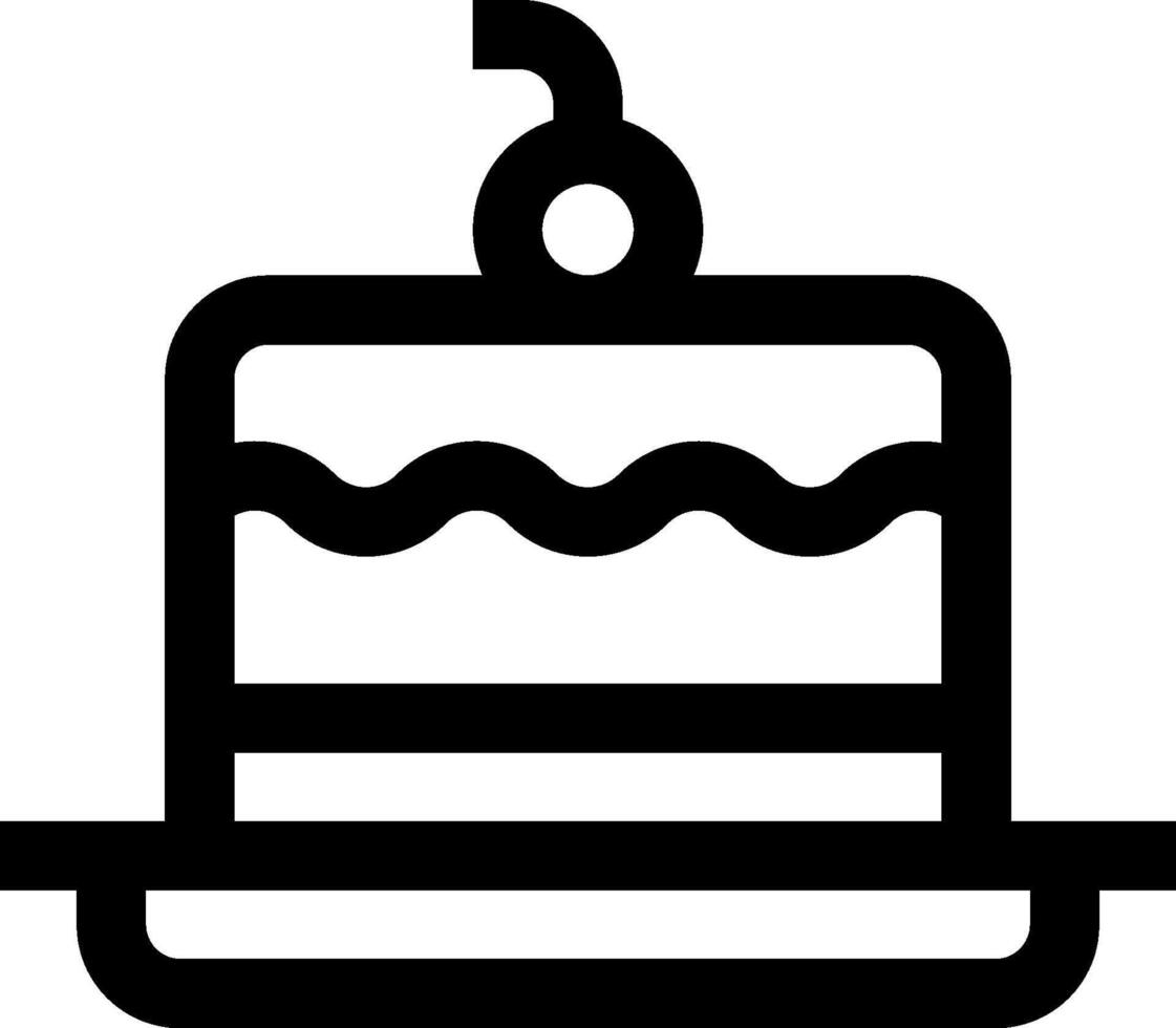 Birthday cake icon vector