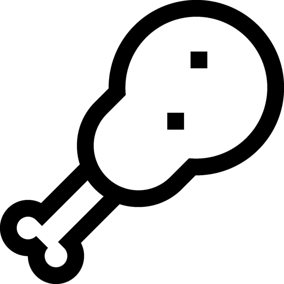A black and white image of a bone vector