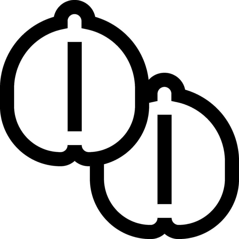 Two black and white images of two beans vector