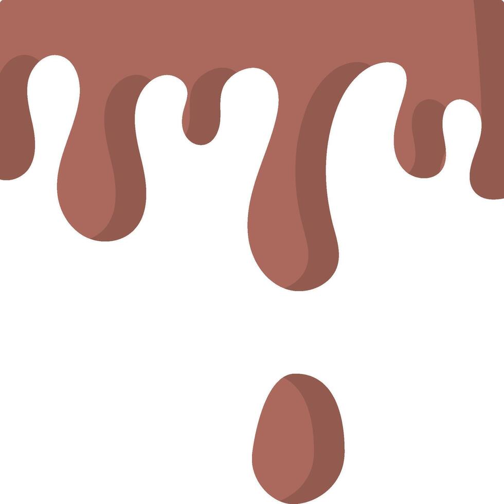 A dripping chocolate drip on a white background vector