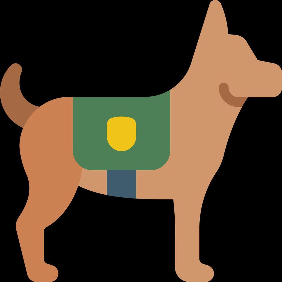 Dog with backpack icon vector