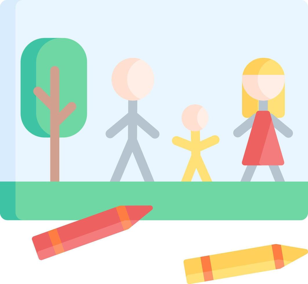 A family with a child and a tree vector