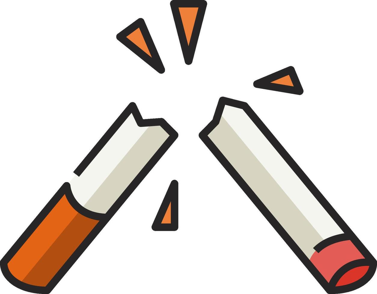 Two cigarettes with sparks coming out of them vector