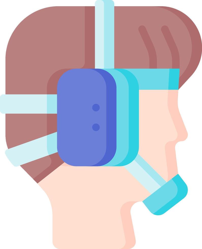 A person with a headband on their head vector