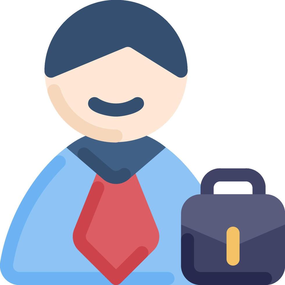 A man with a tie and a briefcase vector