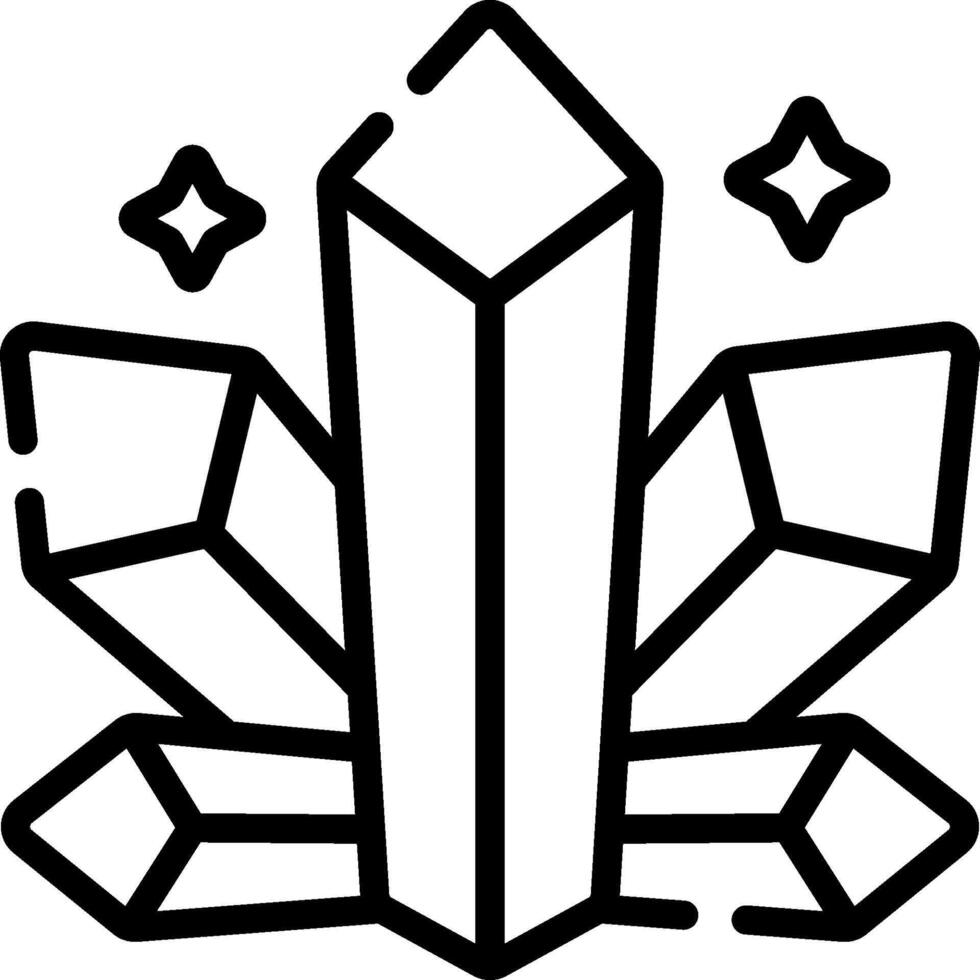 A black and white drawing of a crystal vector