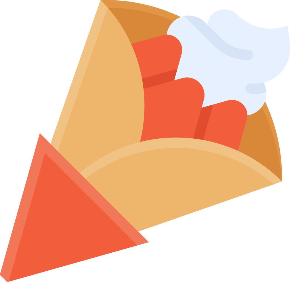 A cone with ice cream and whipped cream vector