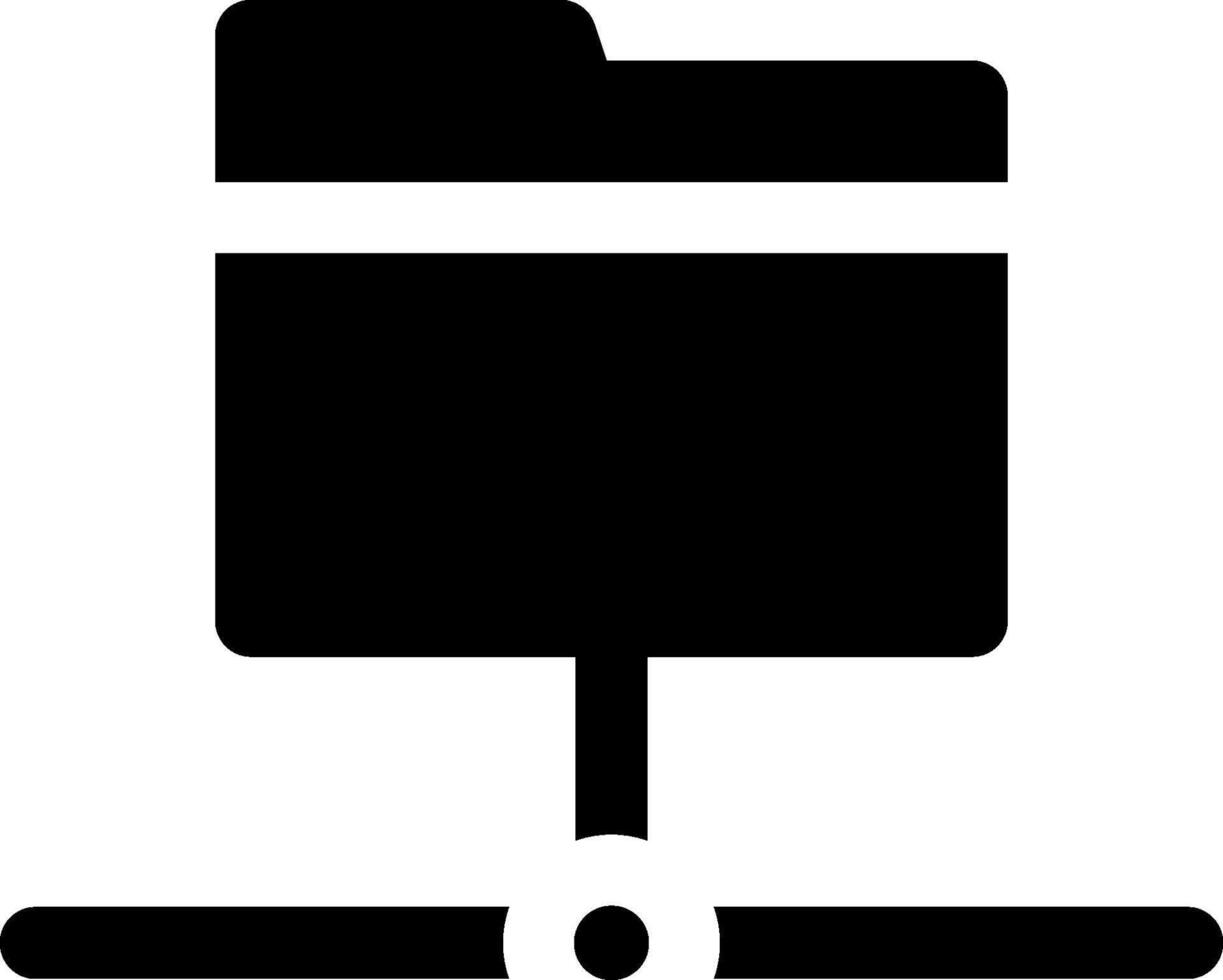 A black and white icon of a file cabinet vector