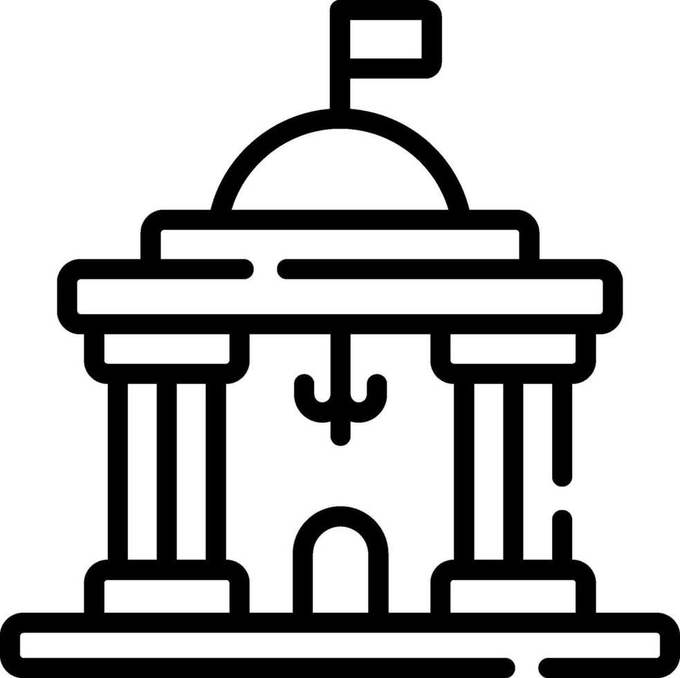 Bank of india building icon illustration vector
