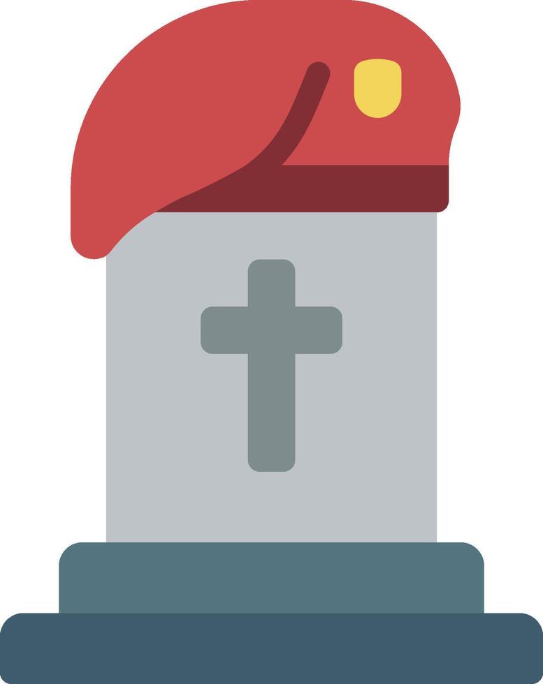 A red hat with a cross on it vector