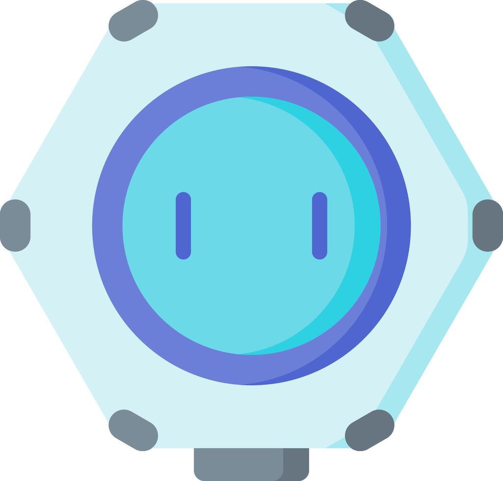 A blue and gray button with a smiley face vector
