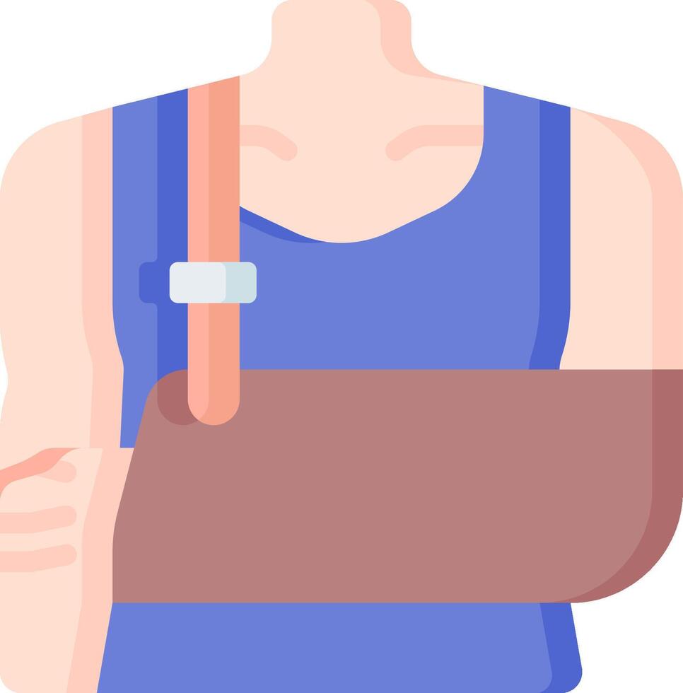 A man with a broken arm and a cast vector