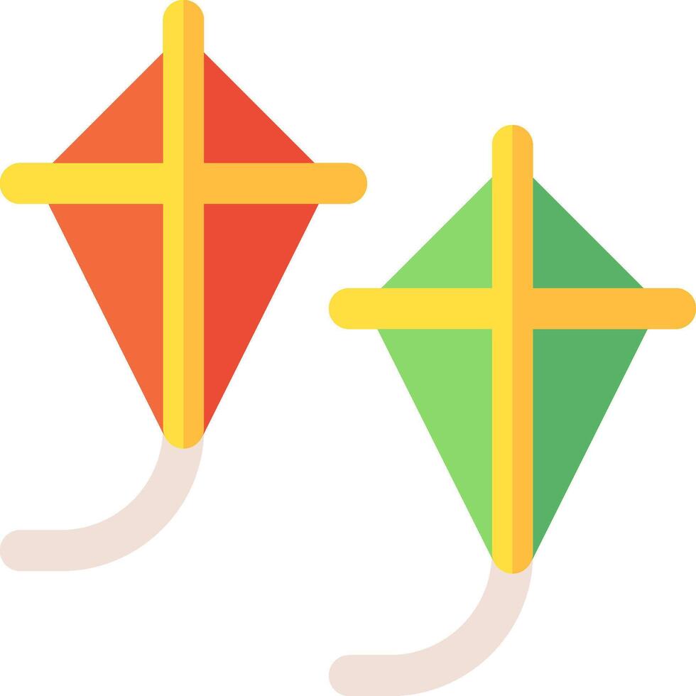 Two kites with cross on them vector