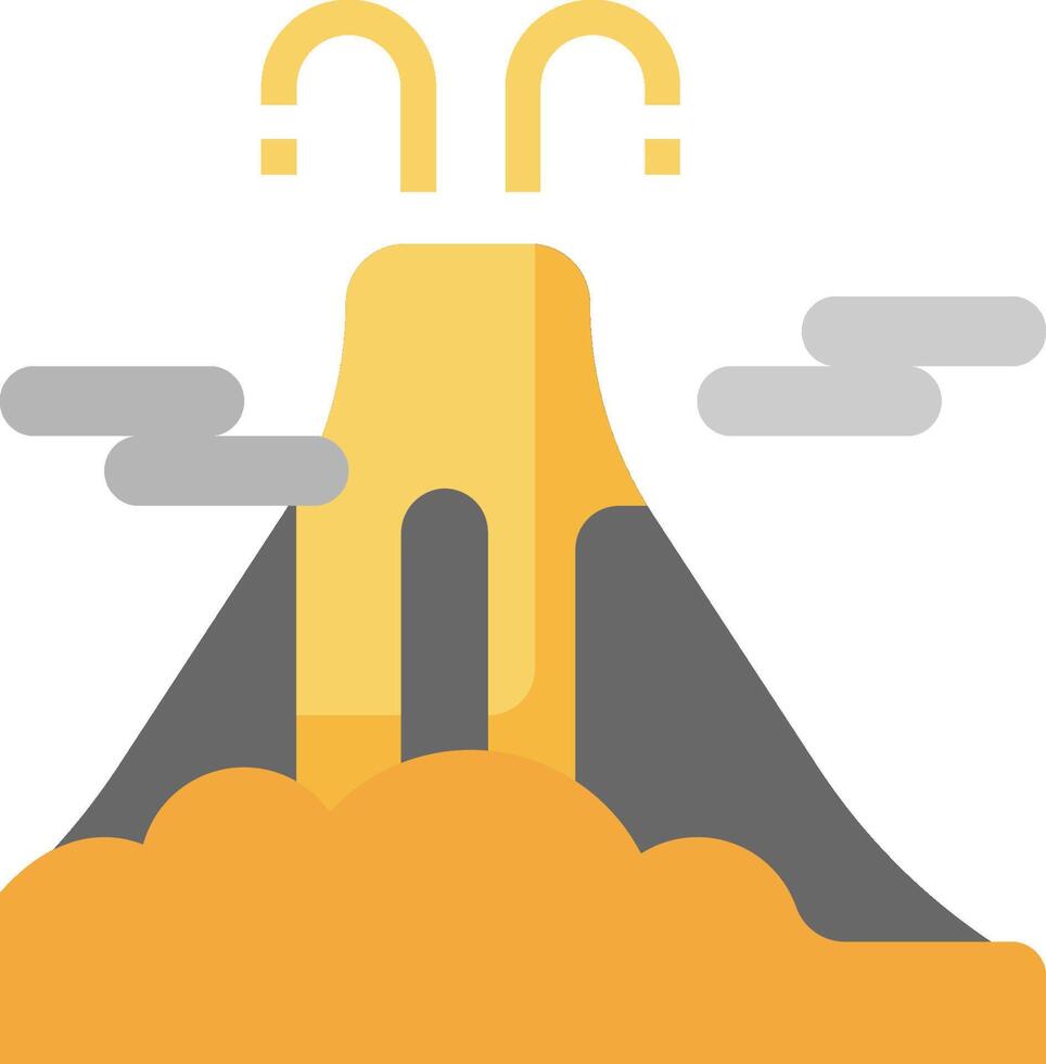 A mountain with a cloud in the background vector