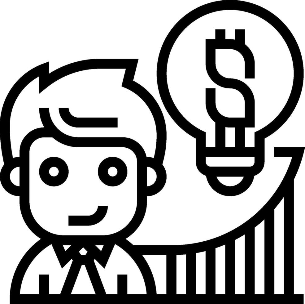 Businessman with dollar sign icon vector