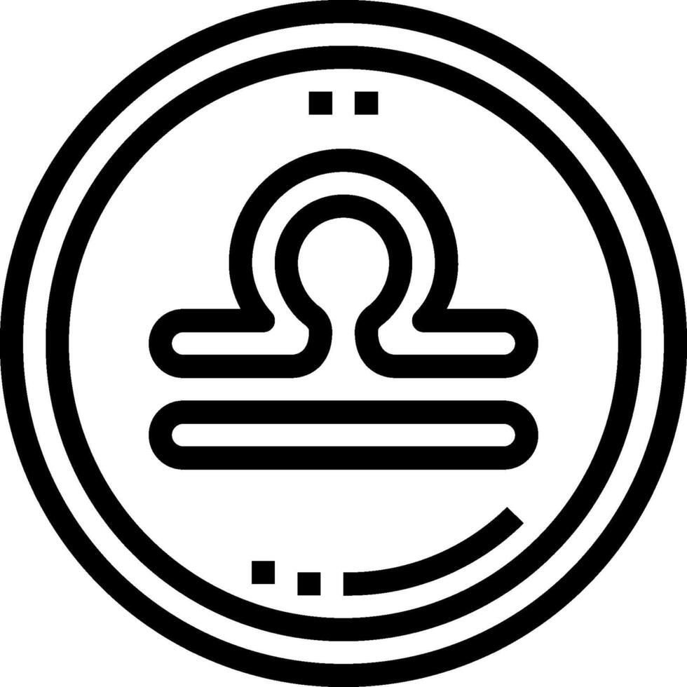 The zodiac sign is shown in a black and white circle vector