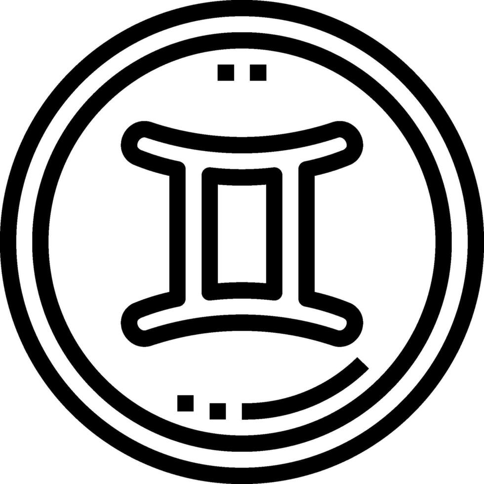 Gemini zodiac sign icon vector