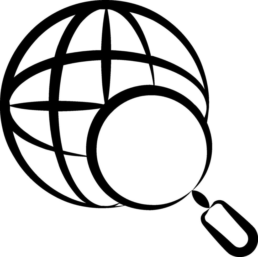 Magnifying globe clipart vector