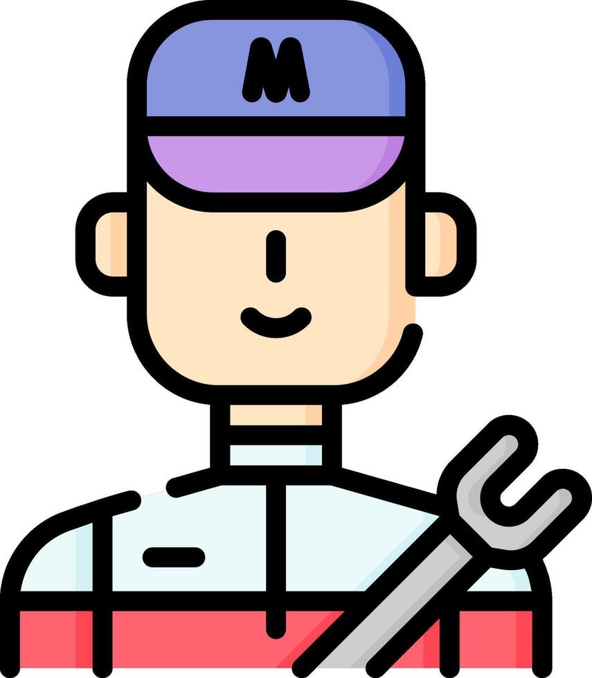 A man with a wrench in his hand vector