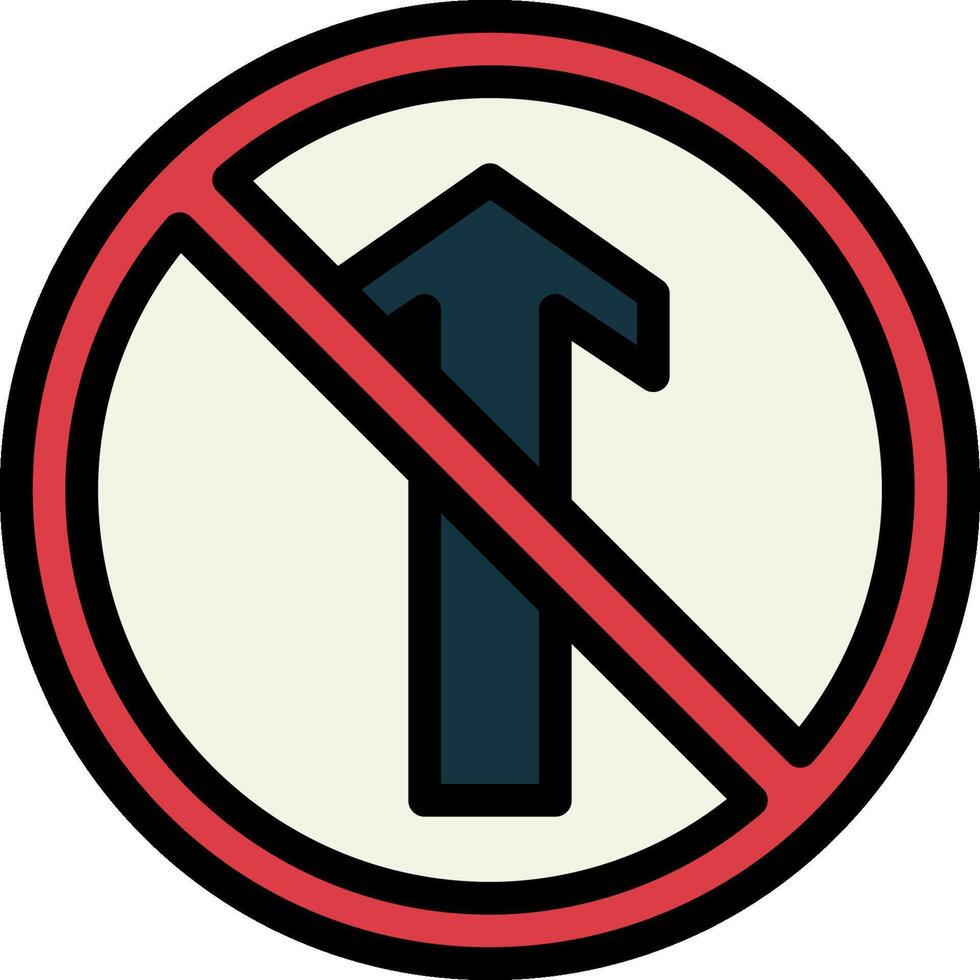 A no left turn sign with an arrow pointing up vector