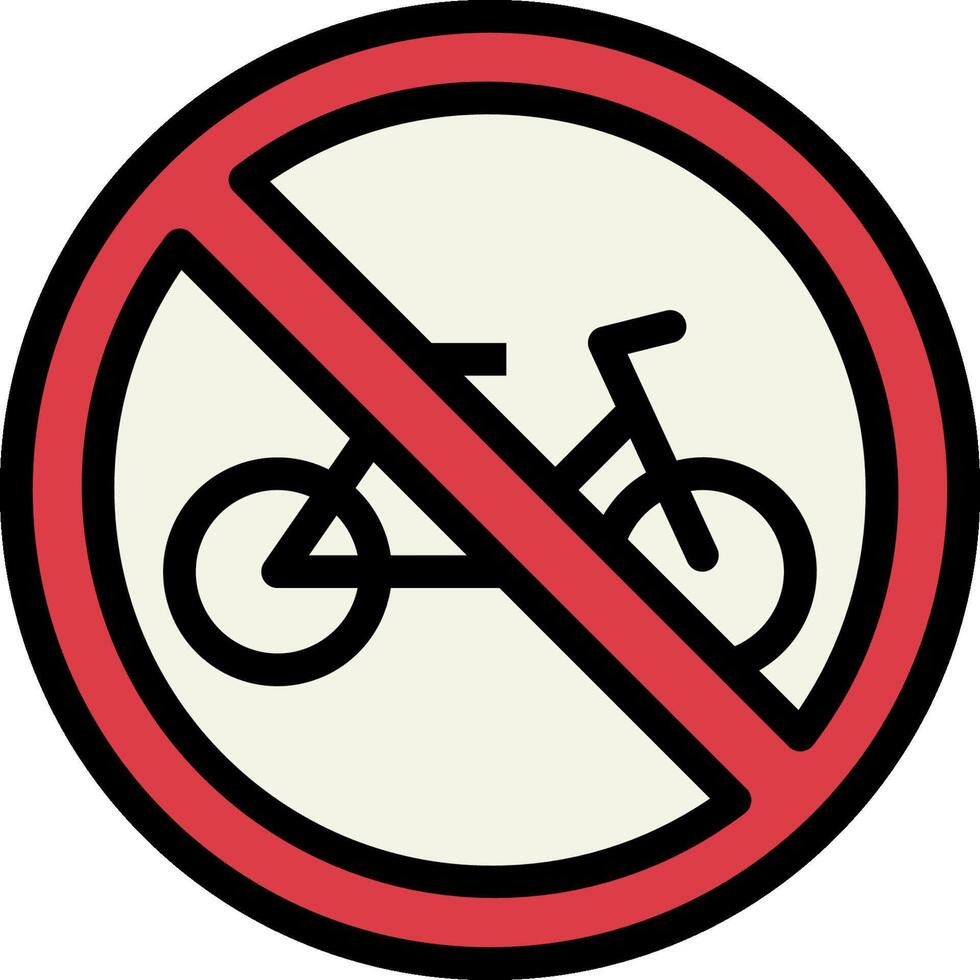 No bicycles sign vector