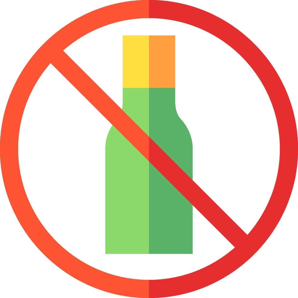 No alcohol sign vector