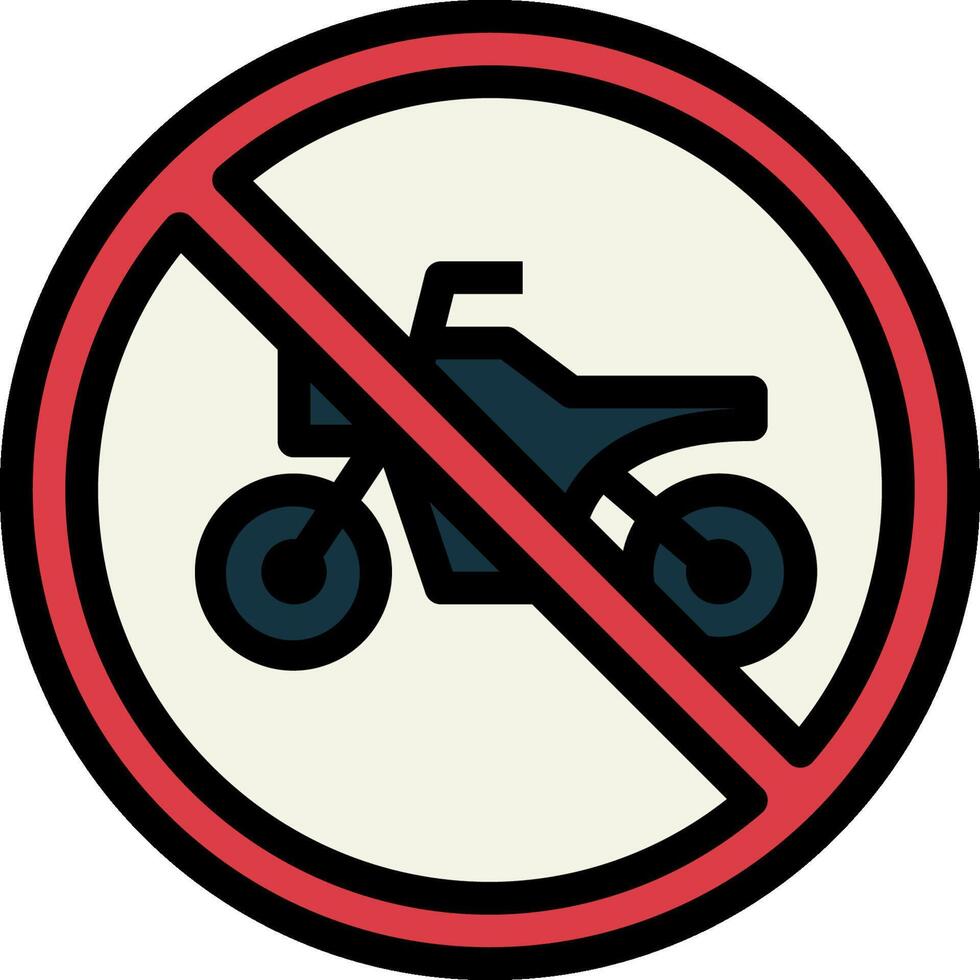 No motorbike sign vector