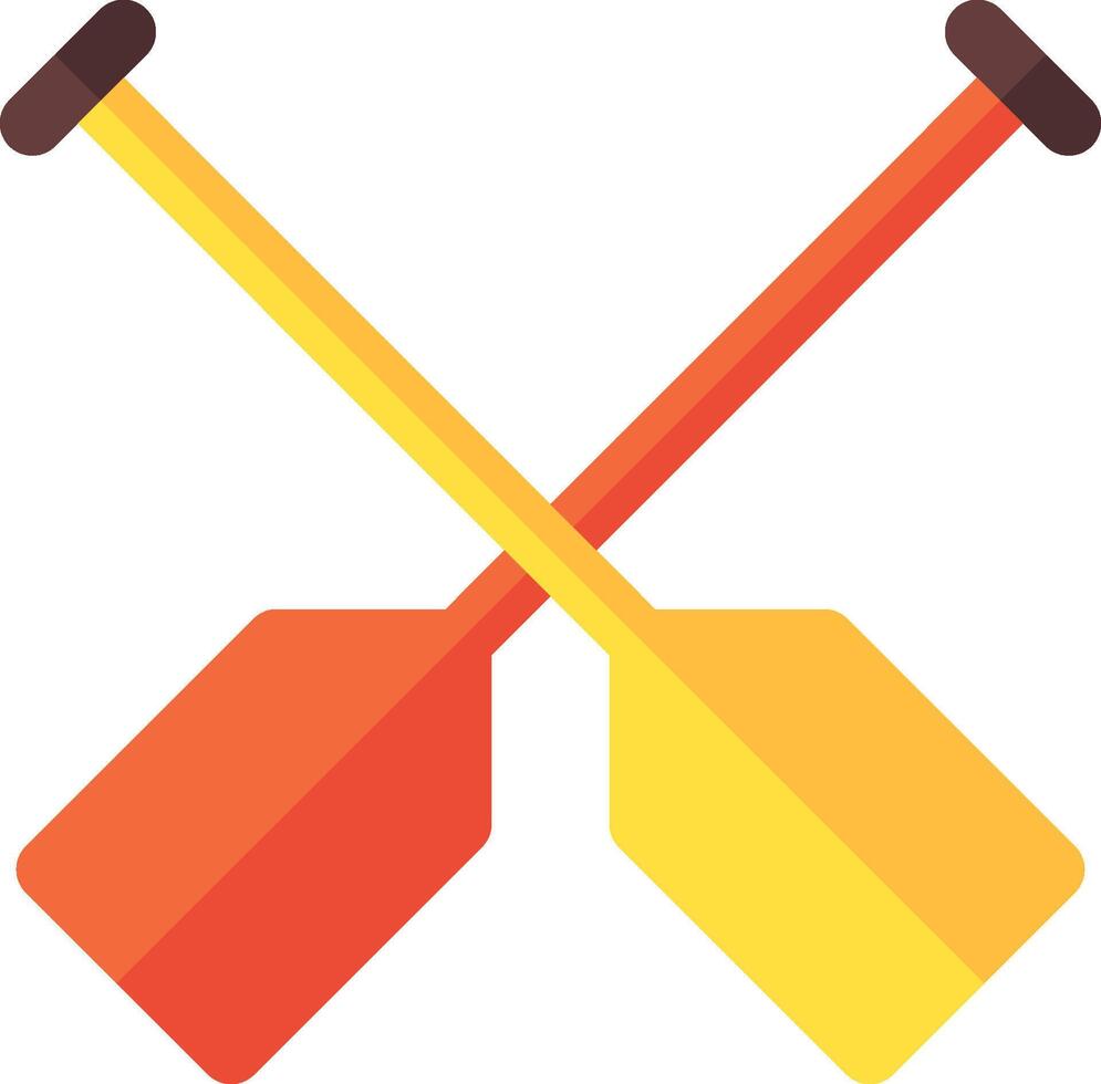 Two oars on a white background vector
