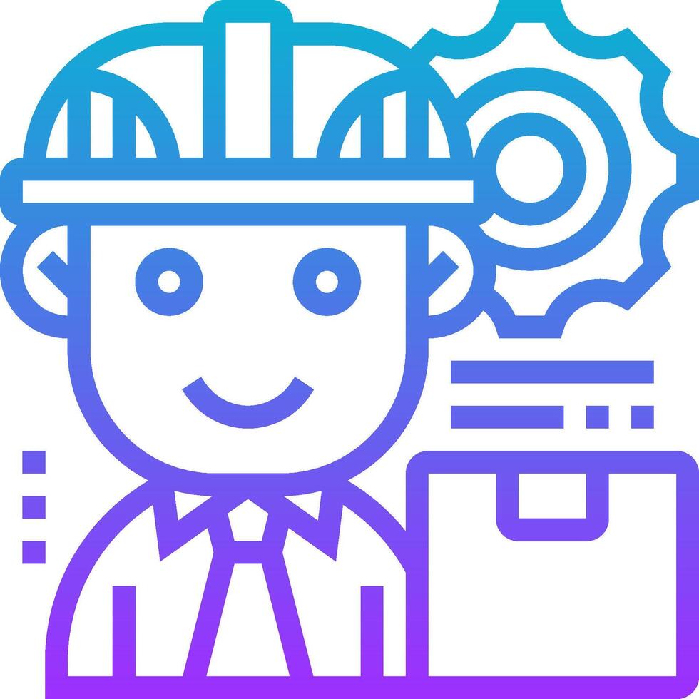 A man in a hard hat holding a folder and a tool vector