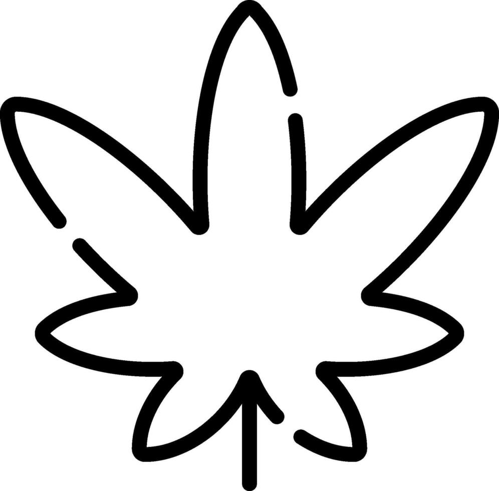 A marijuana leaf icon on a white background vector