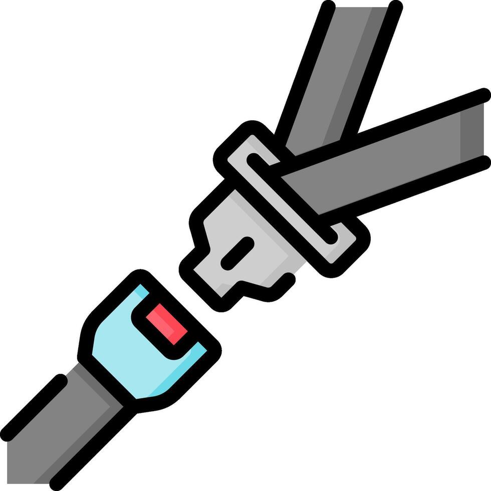 A clip on the end of a cable with a red and blue cord vector