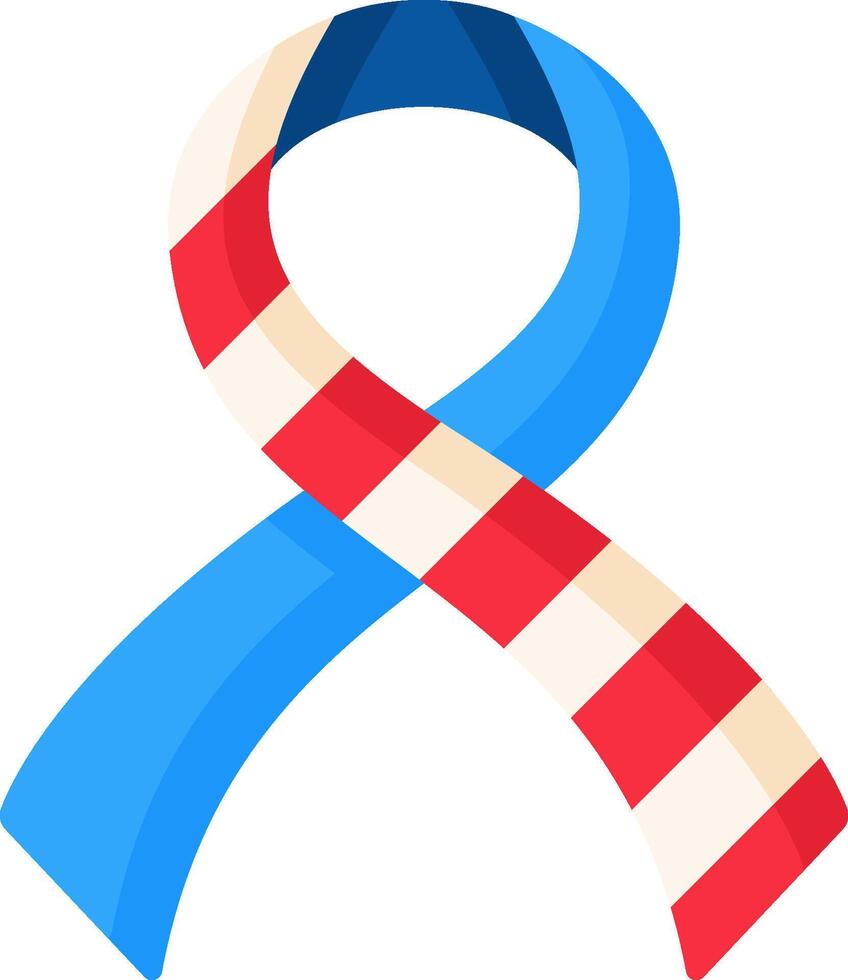 A ribbon with an american flag on it vector