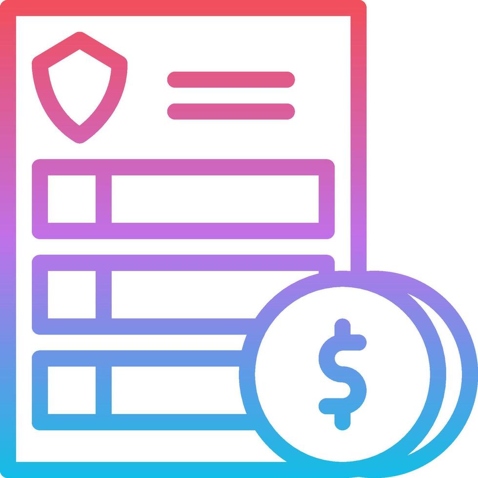 A dollar coin and a check are on top of a paper vector