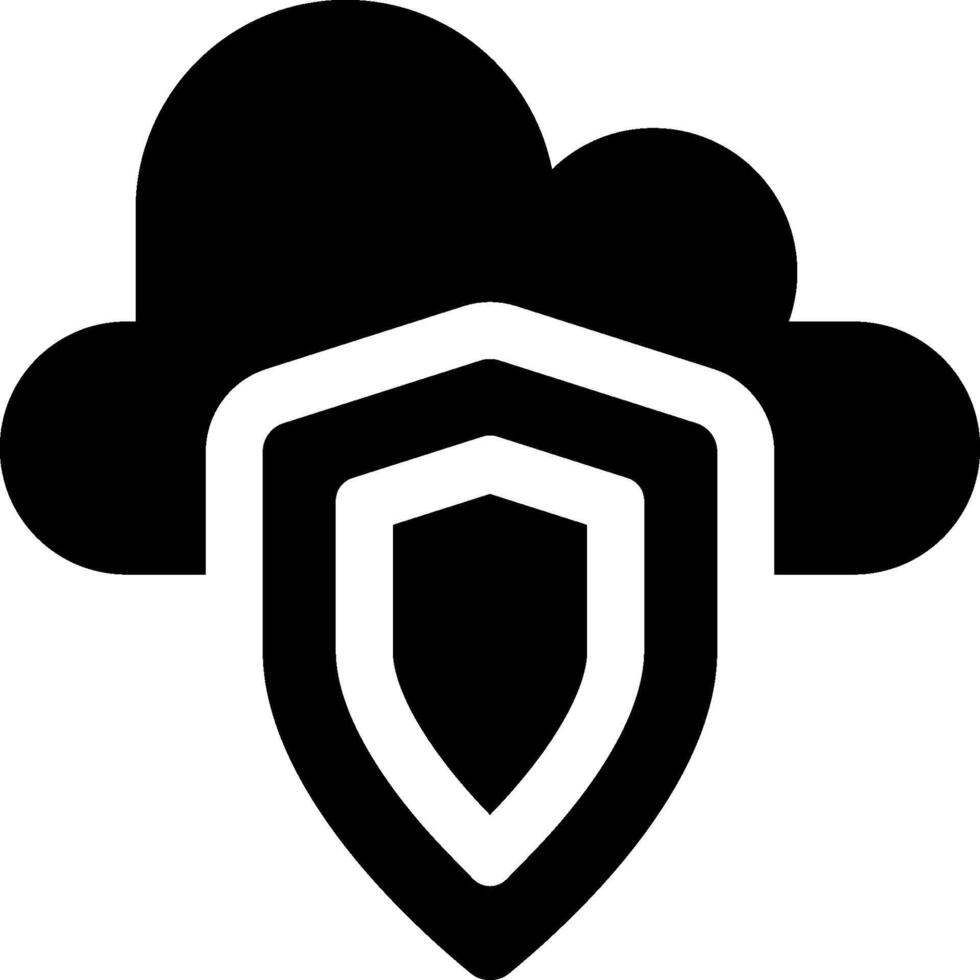 Cloud security icon illustration vector