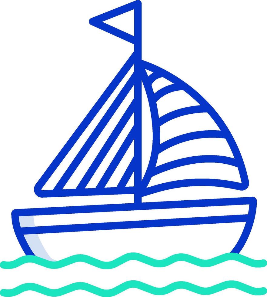 A sailboat floating in the ocean vector