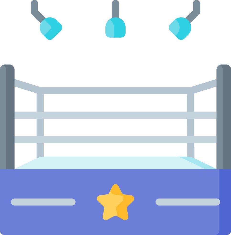 An illustration of a boxing ring with a star vector