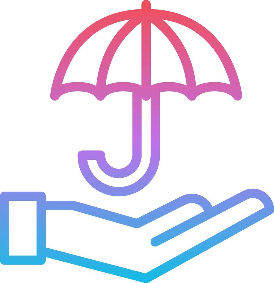 An umbrella is being held by a hand vector