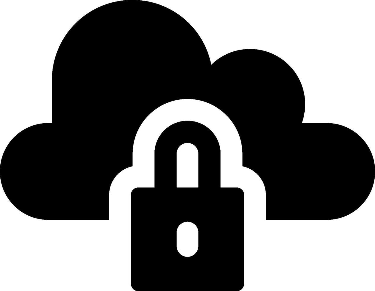 Cloud security icon with padlock vector