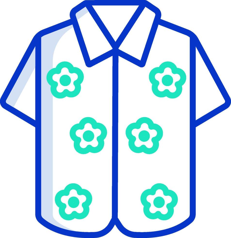 A shirt with flowers on it vector