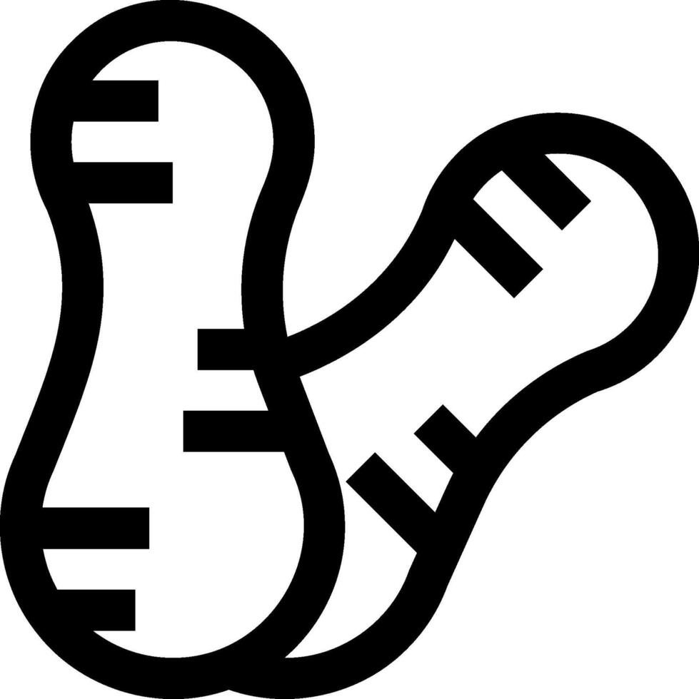 A black and white image of two black and white shoes vector