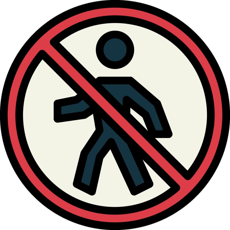 No walking sign illustration vector
