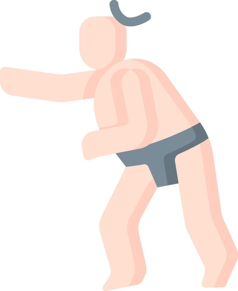 Sumo wrestling illustration vector