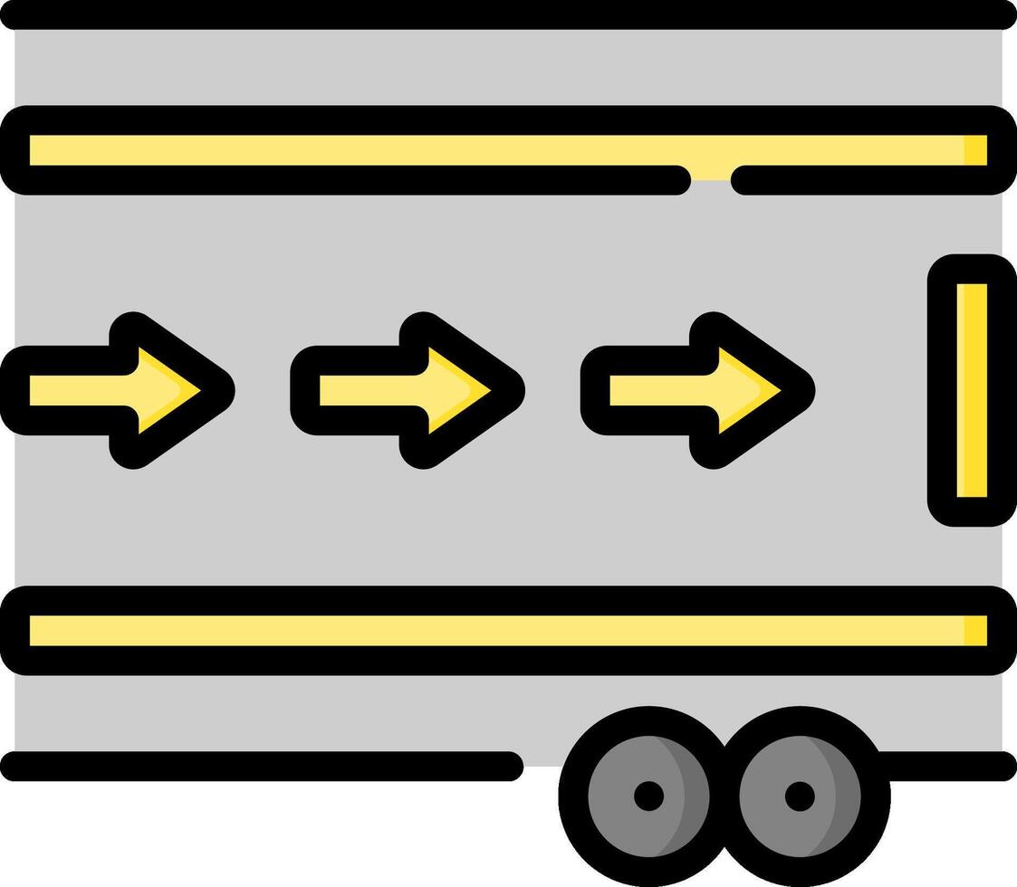A truck with arrows pointing in different directions vector